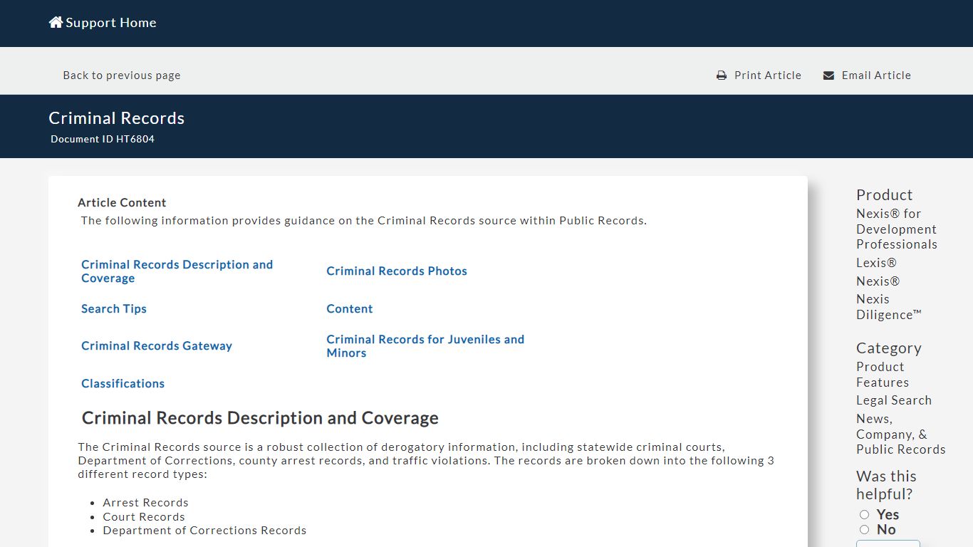 Criminal Records - lexisnexis.custhelp.com